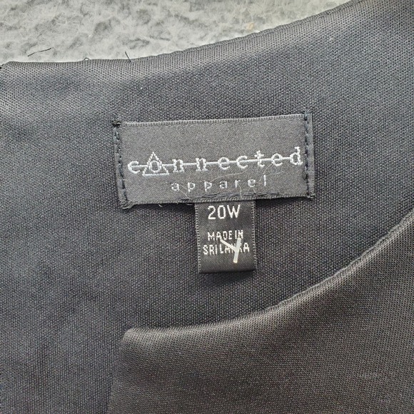 Connected Apparel Bodycon Dress Womens 20W Black Nude‎ Lace Stretch Back Zip - Picture 6 of 9